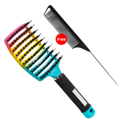 2022. Profesionalna četka za kosu sa zakrivljenom ventilacijom za raščešljavanje kose Ženska čarobna četka za masažu vlasišta Mokra kovrčava češalj za kosu Frizerski alati