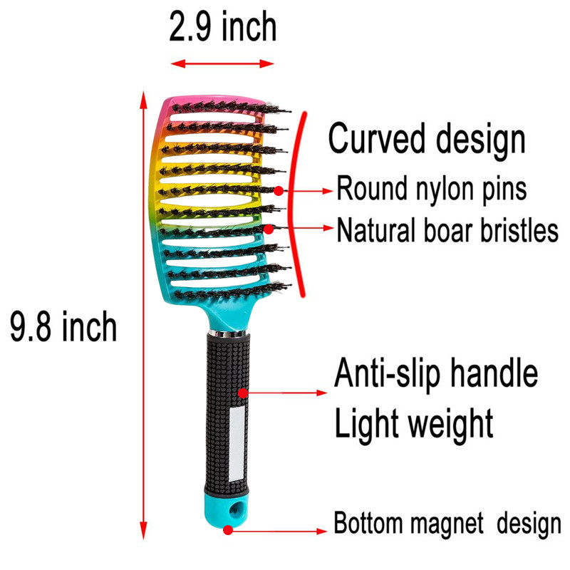2022. Profesionalna četka za kosu sa zakrivljenom ventilacijom za raščešljavanje kose Ženska čarobna četka za masažu vlasišta Mokra kovrčava češalj za kosu Frizerski alati