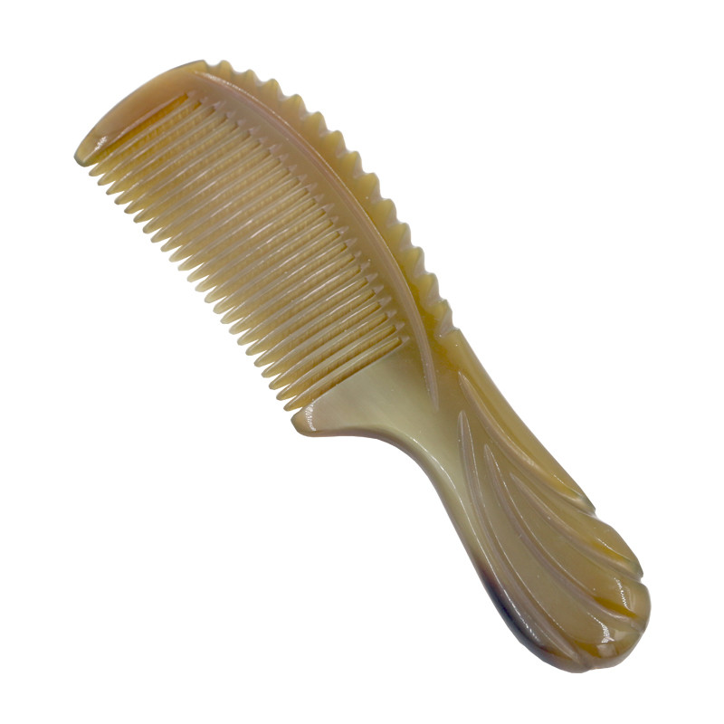 Natural Vietnam Buffalo Horn Comb Anti Static Ox Horn Comb hajmasszázs fésű