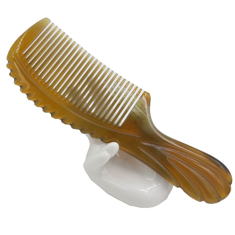 Natural Vietnam Buffalo Horn Comb Anti Static Ox Horn Comb hajmasszázs fésű