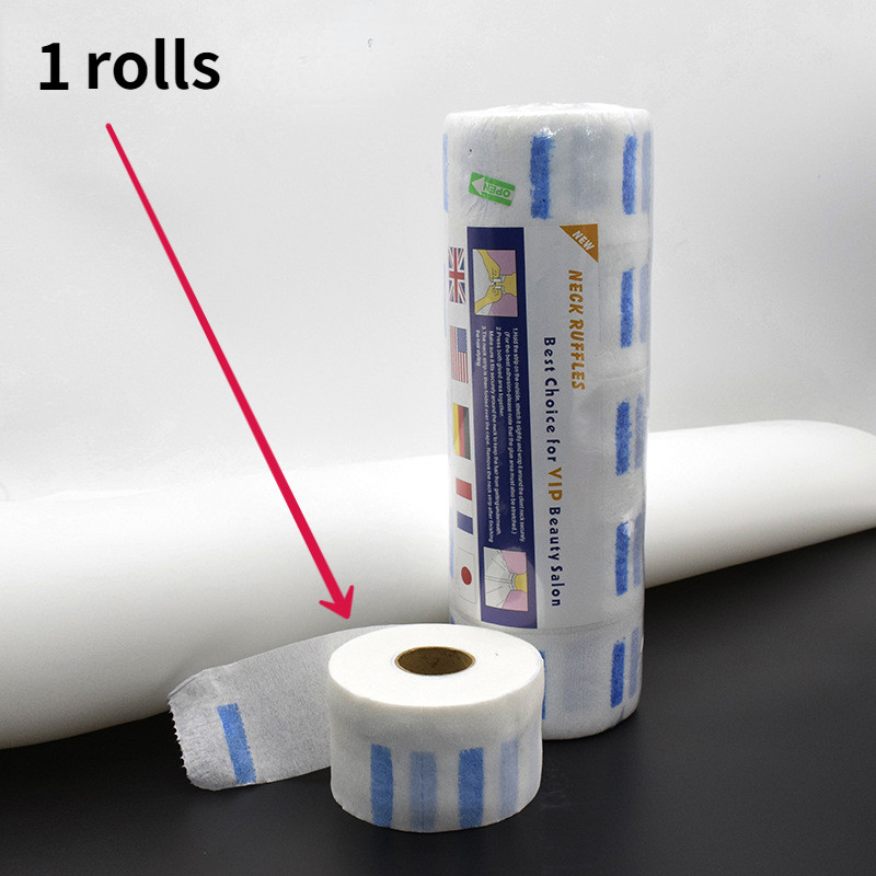 1 rulonas Kirpyklos kaklo popierius Vienkartinis duslintuvas Popierius plaukų kirpimo aksesuaras Apykaklė dengianti kirpimo priemones Kirpėjo aksesuarai