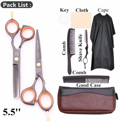 Foarfece profesionale 5,5" AQIABI Japonia Foarfece de tuns din inox Foarfece de subțiere Foarfece pentru frizerie A1014