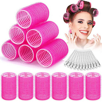 Διαφορετικά μεγέθη Self Grip Hair Rollers DIY Magic Large Αυτοκόλλητοι κύλινδροι μαλλιών Ρολό styling Roll Curler Beauty Tool