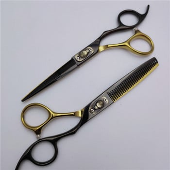 6-инчови професионални фризьорски ножици Thinning Barber Scissors Set Ножици за подстригване Ножица 9CR13 wolf mark