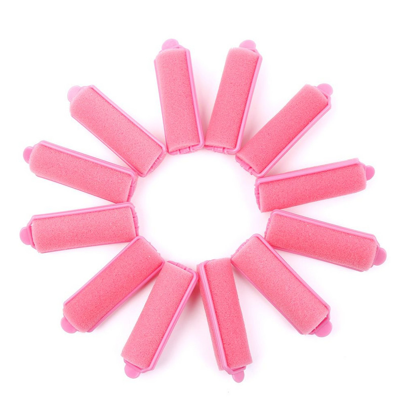 12PCS /Set Magic Curler. Mekani spužvasti valjak Žene mogu spavati preko noći Kovrče bez topline ne škode Alati za oblikovanje kose