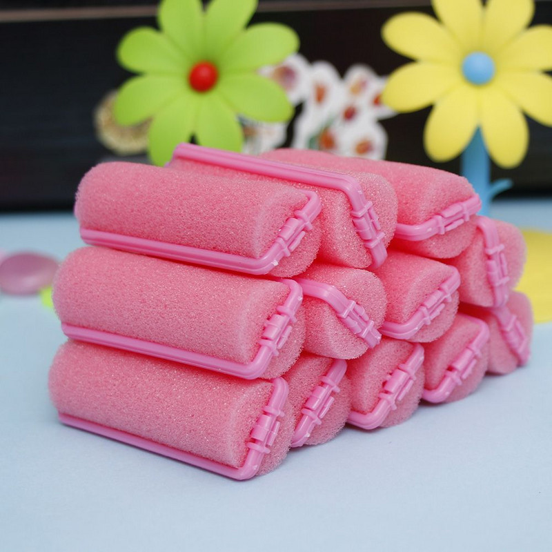 12PCS /Set Magic Curler. Mekani spužvasti valjak Žene mogu spavati preko noći Kovrče bez topline ne škode Alati za oblikovanje kose