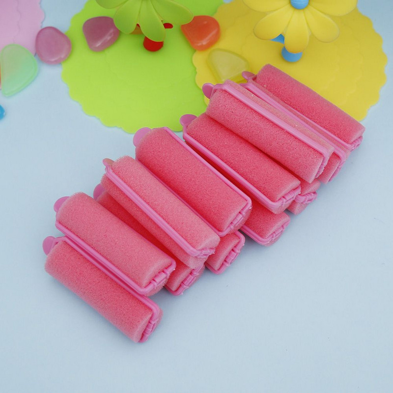 12PCS /Set Magic Curler. Mekani spužvasti valjak Žene mogu spavati preko noći Kovrče bez topline ne škode Alati za oblikovanje kose