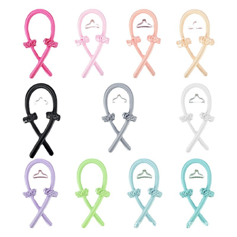 Lazy Hair Ruļļi Matu Ruļļi Nekarsējami Lokšķēres Galvas Lente Cirtas Zīda lente Miega Mīksts Viļņu veidotājs Bez Karstuma cirtas Lente