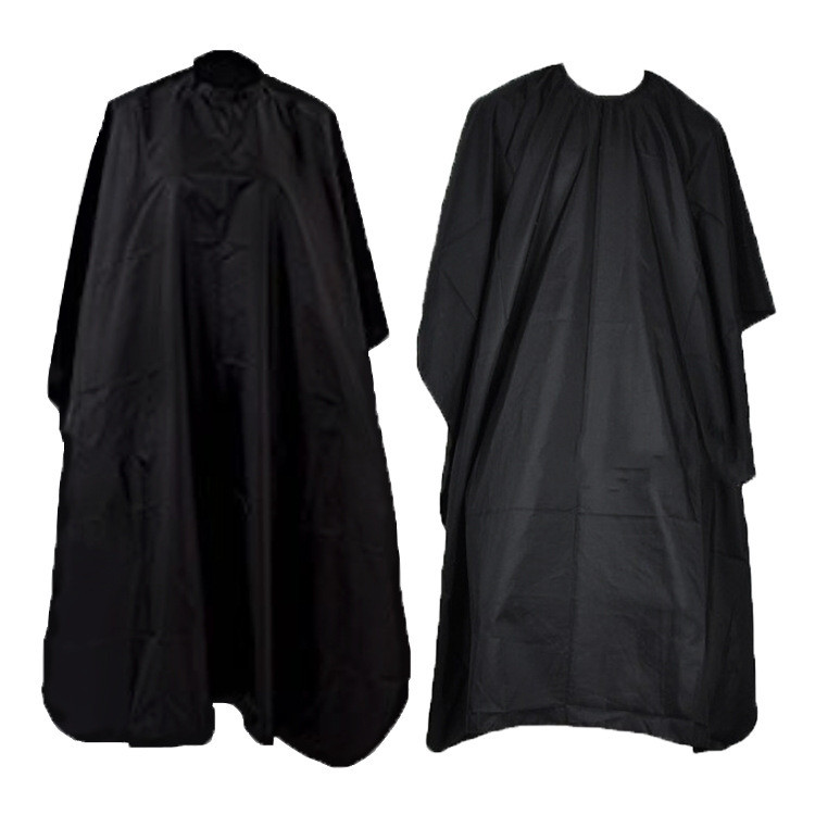 Black Hairdressing Cape Professzionális fodrászszalon fodrász kendővédő kötény vízálló vágóruha hajszövet pakolás