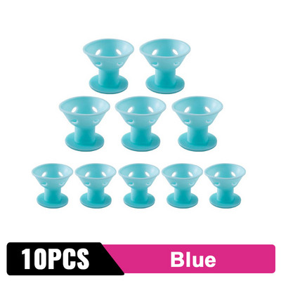 10/20/set 10/20/set din cauciuc moale, silicon, ondulator de păr fără căldură, cleme de rulare de păr, fără căldură, instrumente DIY pentru coafat pentru fată