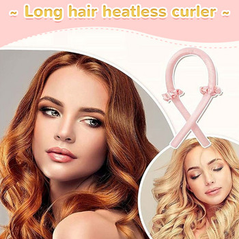 DIY Heatless μπούκλα κεφαλόδεσμος Lazy curler Μεταξωτή κορδέλα για μπούκλες Μαλλιά Κάνε τα μαλλιά σγουρά Sleeping Μαλακά μπουκλάκια κεφαλής