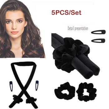 Αθερμές μπούκλες μαλλιών No Heat Curling Rod Σφουγγάρι Headband Lazy Curler Velvet Soft Curler Long κοντά μαλλιά Προϊόντα styling