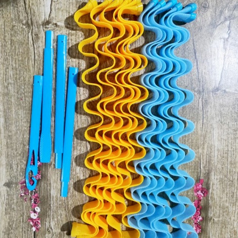 12GB Matu ruļļi 25 30 45 50 65CM DIY pārnēsājami frizūru rullīši Izturīgi skaistumkopšanas grims Kērlingi matu veidošanas rīki