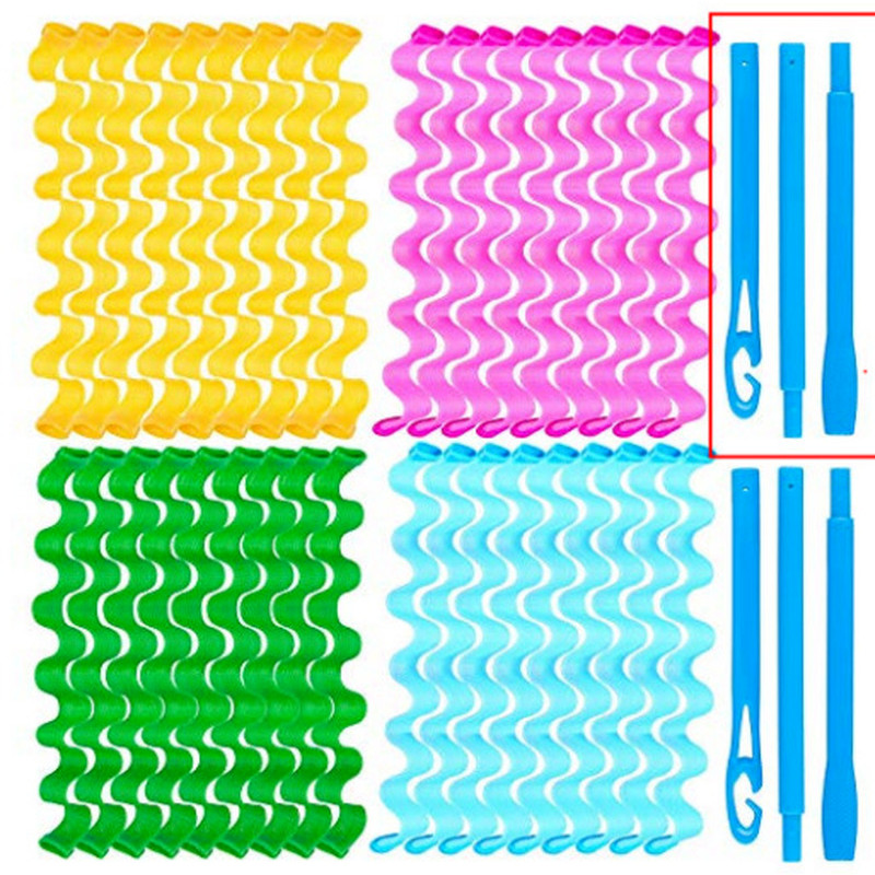 12GB Matu ruļļi 25 30 45 50 65CM DIY pārnēsājami frizūru rullīši Izturīgi skaistumkopšanas grims Kērlingi matu veidošanas rīki