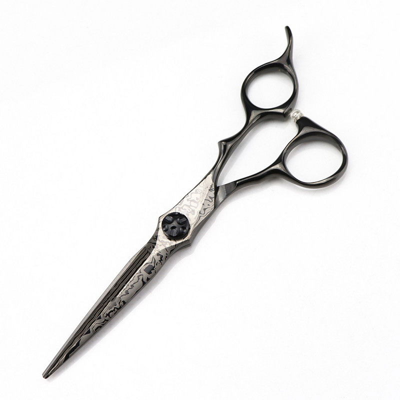 Profesionalios 6`` juodos Damasko plaukų žirklės gėlių sraigtas kirpimas kirpimo įrankiai plaukų kirpimas retinimo žirklės kirpyklos žirklės