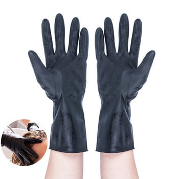 1 чифт Гумени ръкавици с по-дебела коса Боядисани ръкавици Издръжливи противоплъзгащи Салони за красота Фризьорски Грижа за косата Инструменти за оформяне Горещи