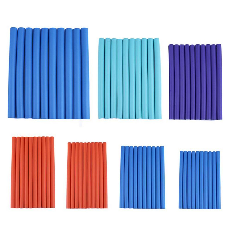 10gab Matu lokotāji Magic Air matu rullīši Mīkstas putas Bendy Twist Magic Flexi Rods Veidojošie matu kociņi DIYTool Random color