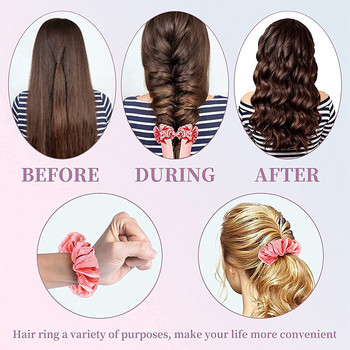 Heatless Rod curling Headband Velvet Curls Ribbon Hair No Heat Hair Rollers Natural Waves Sleeping Overnight For Women Girl Kit