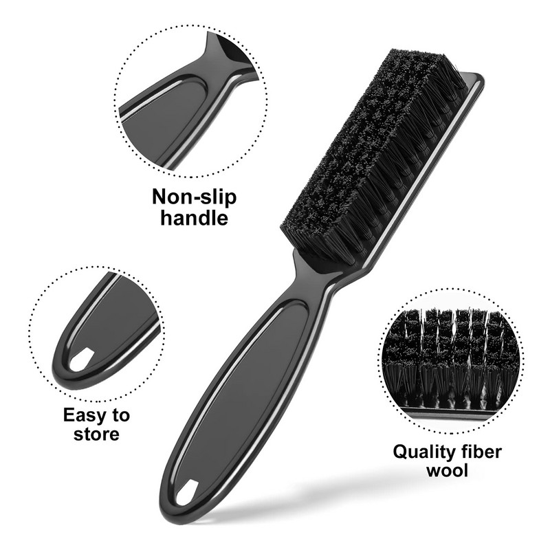 2 db Borbély Fade Brush Clipper Penge Hajtisztító kefe Fodrász Puha Nyak Szorító Kefe Törött Haj eltávolítása Fésű