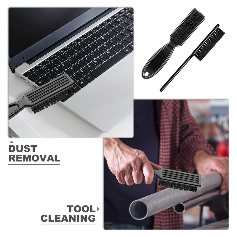 2 db Borbély Fade Brush Clipper Penge Hajtisztító kefe Fodrász Puha Nyak Szorító Kefe Törött Haj eltávolítása Fésű
