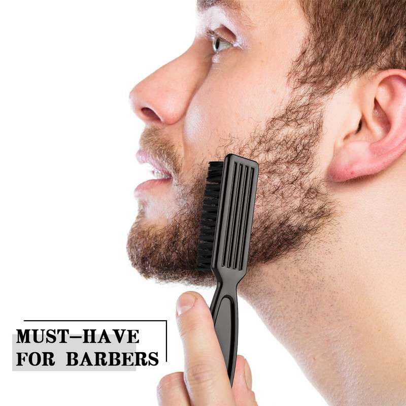 2 db Borbély Fade Brush Clipper Penge Hajtisztító kefe Fodrász Puha Nyak Szorító Kefe Törött Haj eltávolítása Fésű
