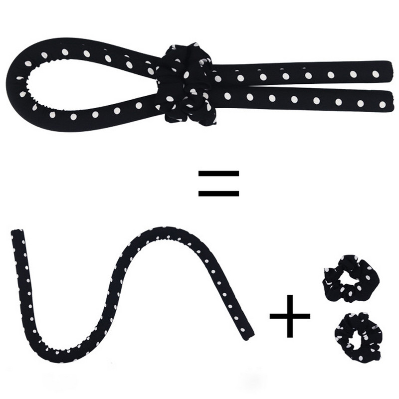 Nekarsējošs matu ruļļa stieņa galvas saite bez karstuma matu ruļļi lentes matu ruļļi gulēšanai, mīksta lokošanās vilnis sievietei DIY matu veidošanas rīks