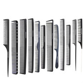 12 stilski crni frizerski češalj Antistatički češljevi za šišanje Ravne kose Profesionalni salon za brijanje Alat za oblikovanje