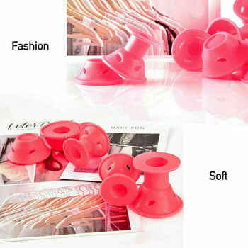 No Heat Soft Rubber Silicone Magic Hair Care Rollers Natural Big Wave Curls Rollers Curling Εργαλείο styling για γυναικεία μαλλιά ομορφιάς