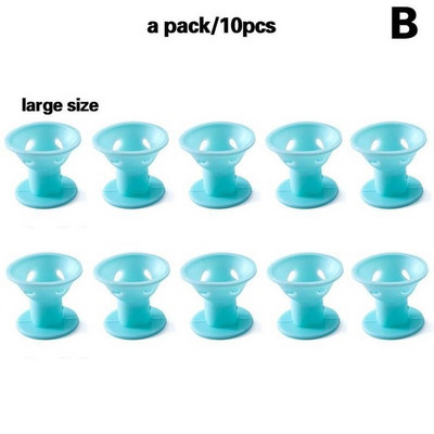 No Heat Soft Rubber Silicone Magic Hair Care Rollers Natural Big Wave Curls Rollers Curling Εργαλείο styling για γυναικεία μαλλιά ομορφιάς