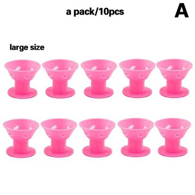 No Heat Soft Rubber Silicone Magic Hair Care Rollers Natural Big Wave Curls Rollers Curling Εργαλείο styling για γυναικεία μαλλιά ομορφιάς