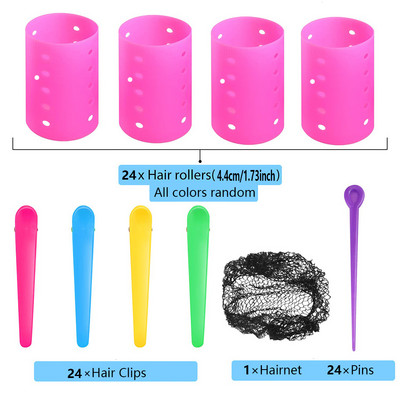 120 vienetų plaukų suktukų volelių rinkinys sujungiami voleliai 6 dydžių voleliai apima 60 kaiščių nuo mažo iki didelio garbanojimo formavimo įrankio