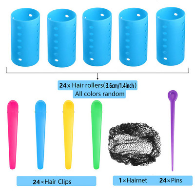 120 vienetų plaukų suktukų volelių rinkinys sujungiami voleliai 6 dydžių voleliai apima 60 kaiščių nuo mažo iki didelio garbanojimo formavimo įrankio