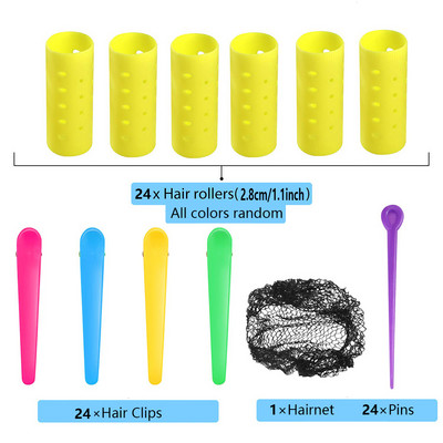 120 vienetų plaukų suktukų volelių rinkinys sujungiami voleliai 6 dydžių voleliai apima 60 kaiščių nuo mažo iki didelio garbanojimo formavimo įrankio