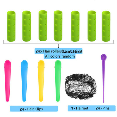 120 vienetų plaukų suktukų volelių rinkinys sujungiami voleliai 6 dydžių voleliai apima 60 kaiščių nuo mažo iki didelio garbanojimo formavimo įrankio