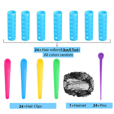 120 vienetų plaukų suktukų volelių rinkinys sujungiami voleliai 6 dydžių voleliai apima 60 kaiščių nuo mažo iki didelio garbanojimo formavimo įrankio