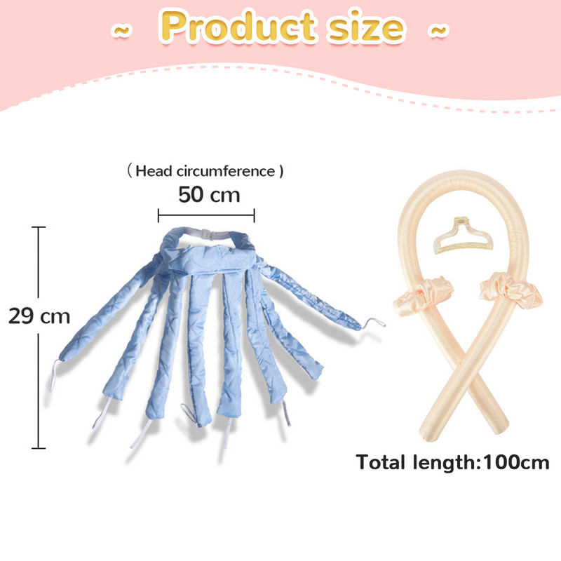 Nekarsējama kērlinga stieņa galvas saite Lazy Curler galvas saite cirtas zīda lente miega mīksta viļņu veidotāja modelēšana DIY matu veidošanas rīks