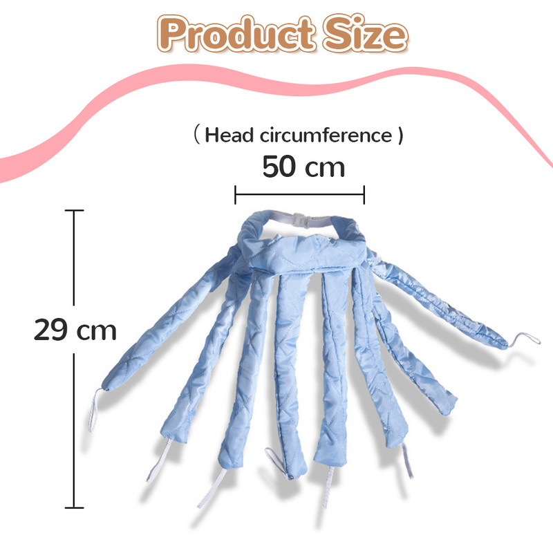 Ondulător de păr leneș Role de păr Tijă de ondulare fără căldură Caracatiță Bentita Bucle Panglică de mătase Dormit Formatori de valuri moale Bucle fără căldură