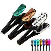 Pro Hairdressing Hajegyenesítő Nylon Hajkiegyenesítő Dupla kefe V alakú Fésűs bilincs Nem bánt Styling Eszközök Barkács Kezdőlap