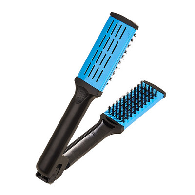 Pro Hairdressing Hajegyenesítő Nylon Hajkiegyenesítő Dupla kefe V alakú Fésűs bilincs Nem bánt Styling Eszközök Barkács Kezdőlap