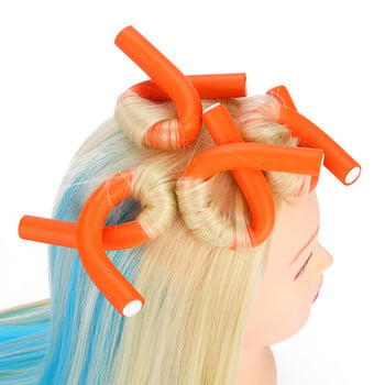 10 τμχ Ευέλικτη ράβδος για μπούκλες μαλλιών Κατασκευαστές ψαλιδιών μαλλιών Μαλακός αφρός Twist μπούκλες DIY Rollers Styling Tools Color Random