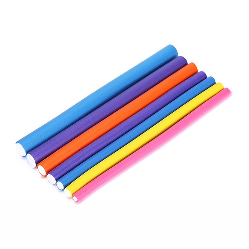 10 gab. Elastīgs matu lokošanas stienis Matu ruļļu veidotāji Mīkstas putas Twist cirtas DIY Ruļļi Veidošanas rīki Krāsa Nejauši