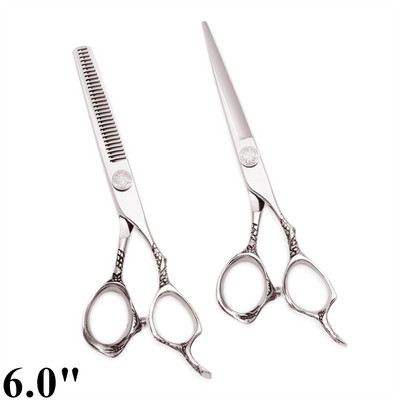 Professzionális fodrász olló 5,5" 6" Japan 440C Customize Logo Vágóolló Vékonyító Olló Haj Olló Dropshipping C9001