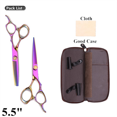 Professzionális fodrász olló 5,5" 6" Japan 440C Customize Logo Vágóolló Vékonyító Olló Haj Olló Dropshipping C9001