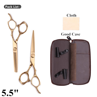 Professzionális fodrász olló 5,5" 6" Japan 440C Customize Logo Vágóolló Vékonyító Olló Haj Olló Dropshipping C9001