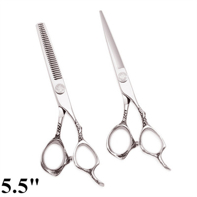 Professzionális fodrász olló 5,5" 6" Japan 440C Customize Logo Vágóolló Vékonyító Olló Haj Olló Dropshipping C9001