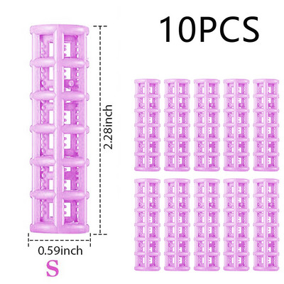 Plastični valjci za kosu od 30 komada, uvijači, valjci na kopču, samohvatajući valjci za DIY frizerski frizerski salon, frizerski brijač, 5 veličina