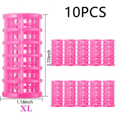 Plastični valjci za kosu od 30 komada, uvijači, valjci na kopču, samohvatajući valjci za DIY frizerski frizerski salon, frizerski brijač, 5 veličina