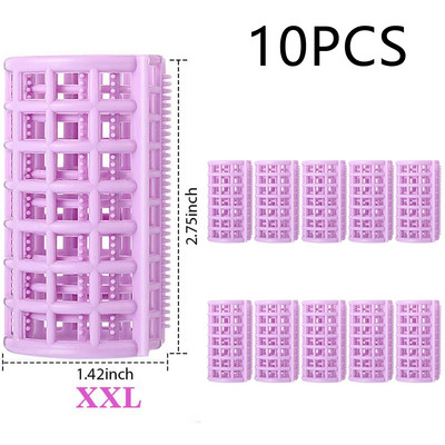 Plastični valjci za kosu od 30 komada, uvijači, valjci na kopču, samohvatajući valjci za DIY frizerski frizerski salon, frizerski brijač, 5 veličina