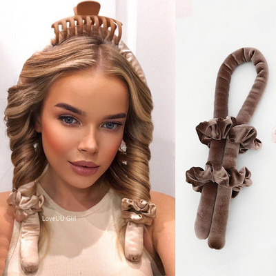 Маша за коса без нагряване Къдрици Beauty Curly Продукти Кадифена маша Гъвкави пръчки Магически фризьорски инструменти Аксесоари за коса