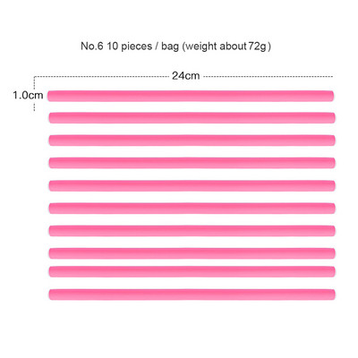 10 komada Fleksibilna šipka za uvijanje kose Uvijači za kosu Mekana pjena Bendy Twist Curls Flexi DIY valjci Alati za oblikovanje Ženski dodaci